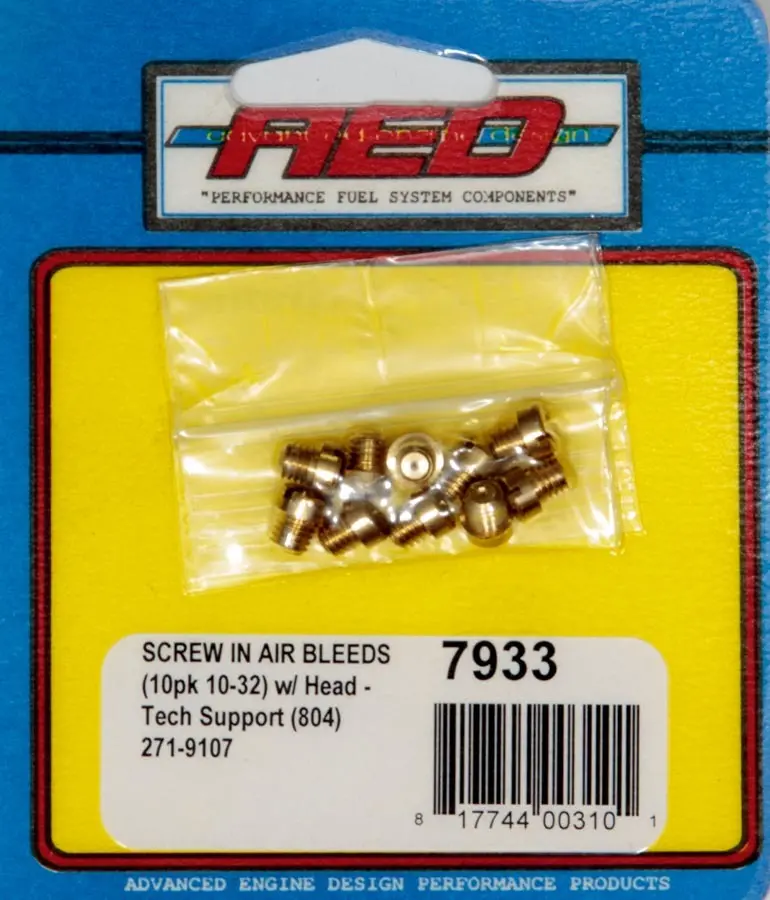 10-32 Screw-In Air Bleed (10Pk) W/Head 1
