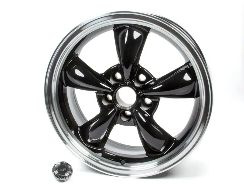 17X7 Torq Thrust M Wheel Gloss Black Machined Lip 1
