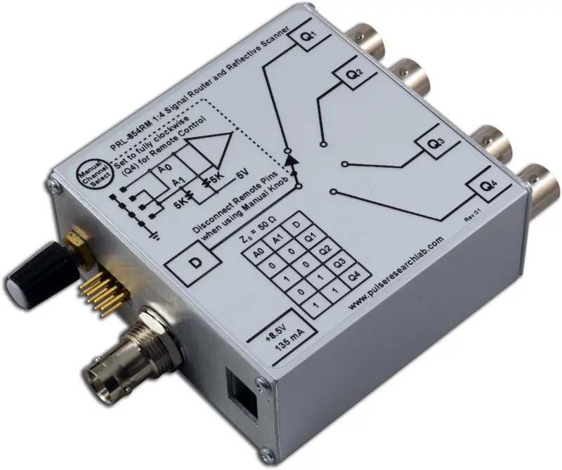 1×4 Manual or Remote-Controlled RF Switch/Scanner