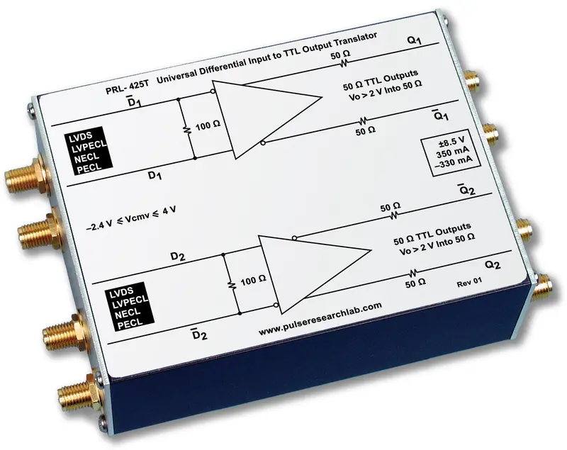 2 Ch. Universal Differential Receiver, Ttl Outputs 1