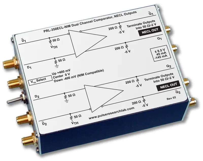2 Channel Comparator, Necl Outputs, Nim-Compatible Inputs 1