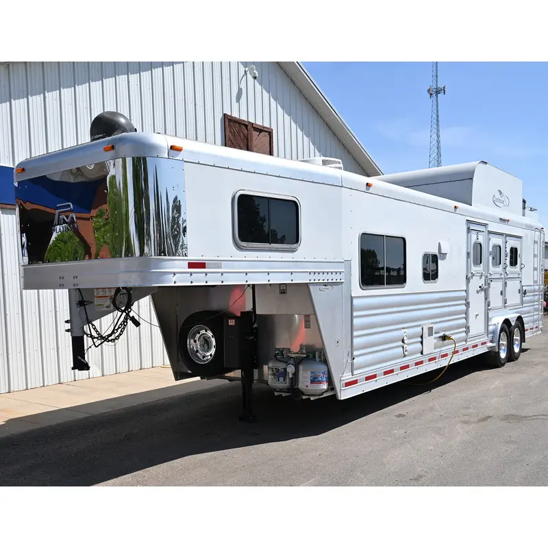 2024 Platinum Coach 3 Horse Trailer 12'8" Outback Lq, Side Load, Full Rear Tack 1