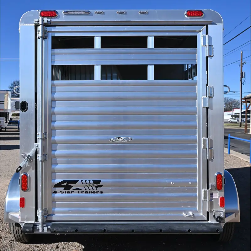 2027 4 Star 2 Horse Bumper Pull Horse 11' Trailer White Skin 2
