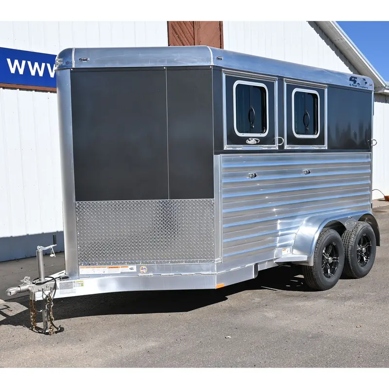 2027 4 Star 2 Horse Bumper Pull Horse Trailer 11' Long - Charcoal Skin Color 1