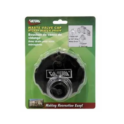 3" Waste Valve Cap For Black And Grey Holding Tanks With Garden Hose Connection 1