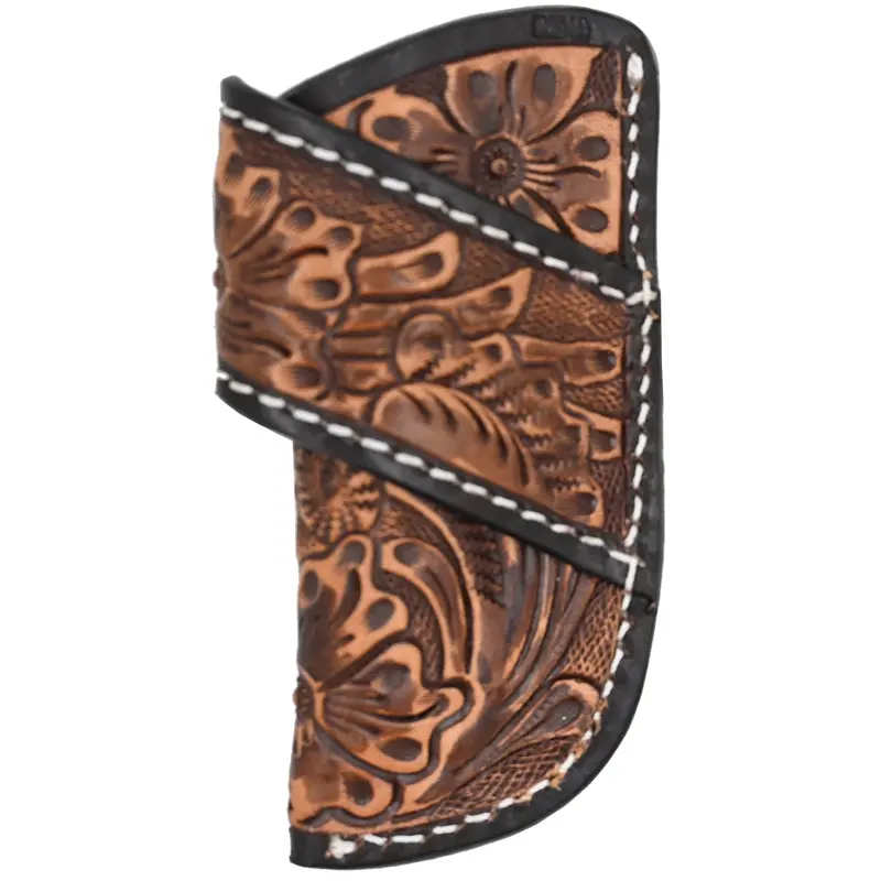 3D Leather Floral Tooled Knife Sheath 1