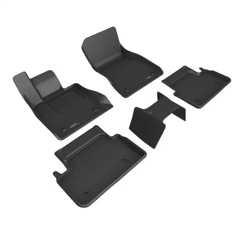 3D Maxpider 24-26 Bmw 5 Series Kagu 1St & 2Nd Row Floormat - Black 1