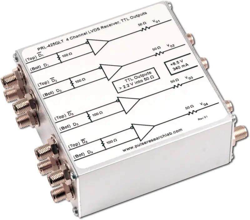 4 Ch. Lvds Receiver, Ttl Outputs, Sma I/Os 1