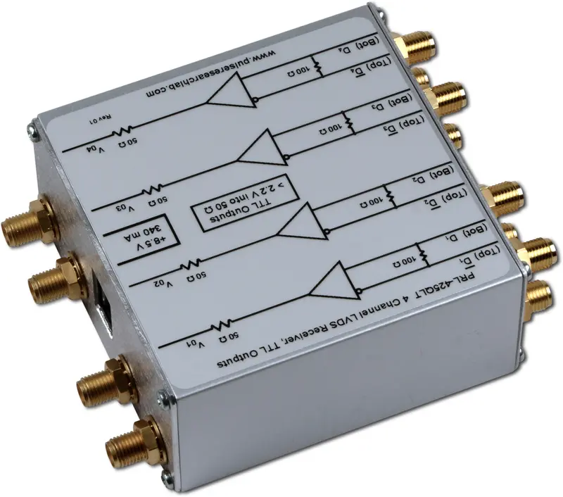 4 Ch. Lvds Receiver, Ttl Outputs, Sma I/Os 4