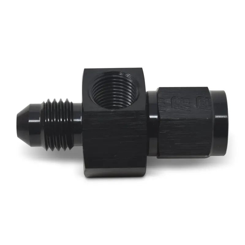 4An F To M Fitting 1/8 Gauge Port Black 1