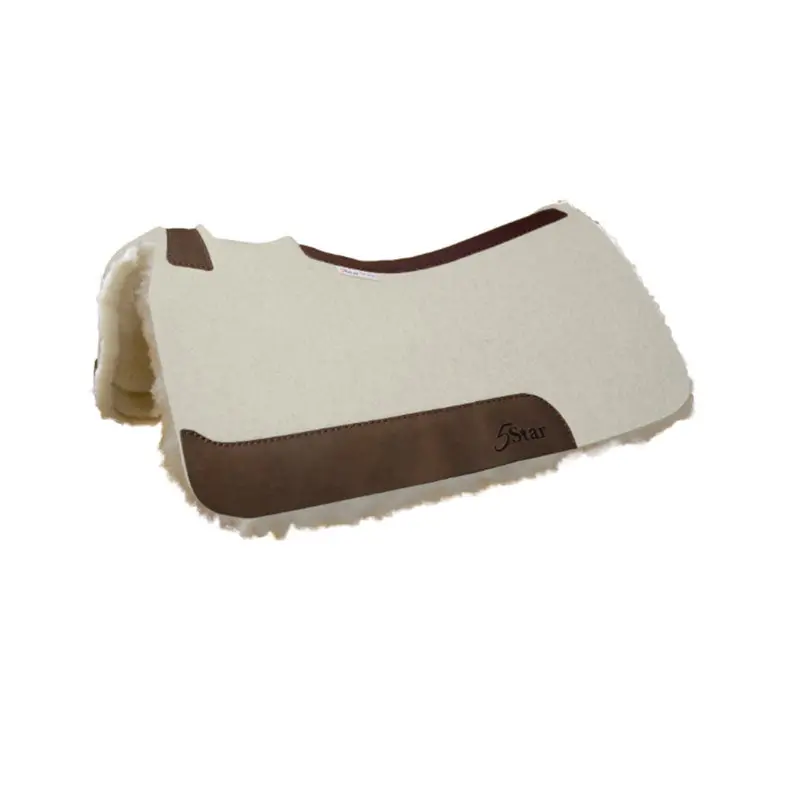 5 Star 1" Natural Fleece Bottom Saddle Pad- 32"X32" 1
