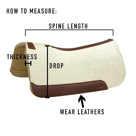 5 Star 7/8" All Around Natural Pad With Full Length Wear Leathers- 30"X30" 2