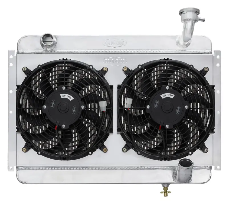 56-60 Corvette Radiator W/ Dual 12In Fan Kit 1