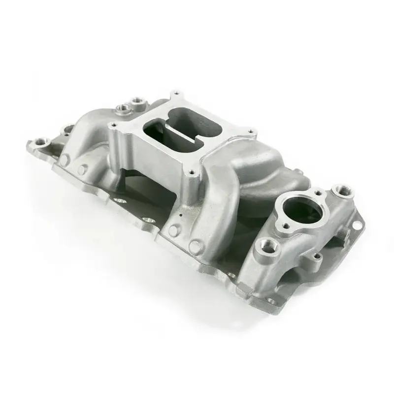 57-95 Sbc Air Gap Intake Satin Dual Plane 1