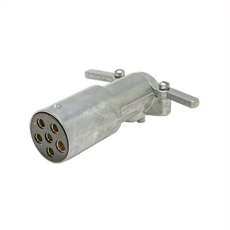 6-Way Round Zinc Trailer End Connector 1