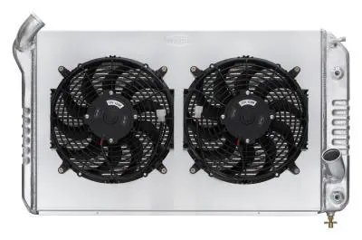 69-72 Corvette Radiator W/ 12In Dual Fan Kit 1