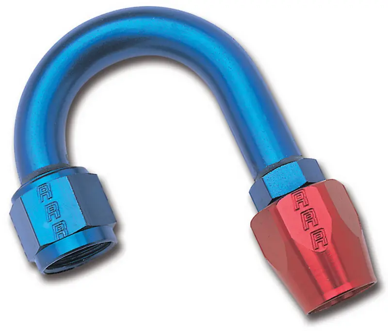 6An 180Deg Hose End Blue/Red 1