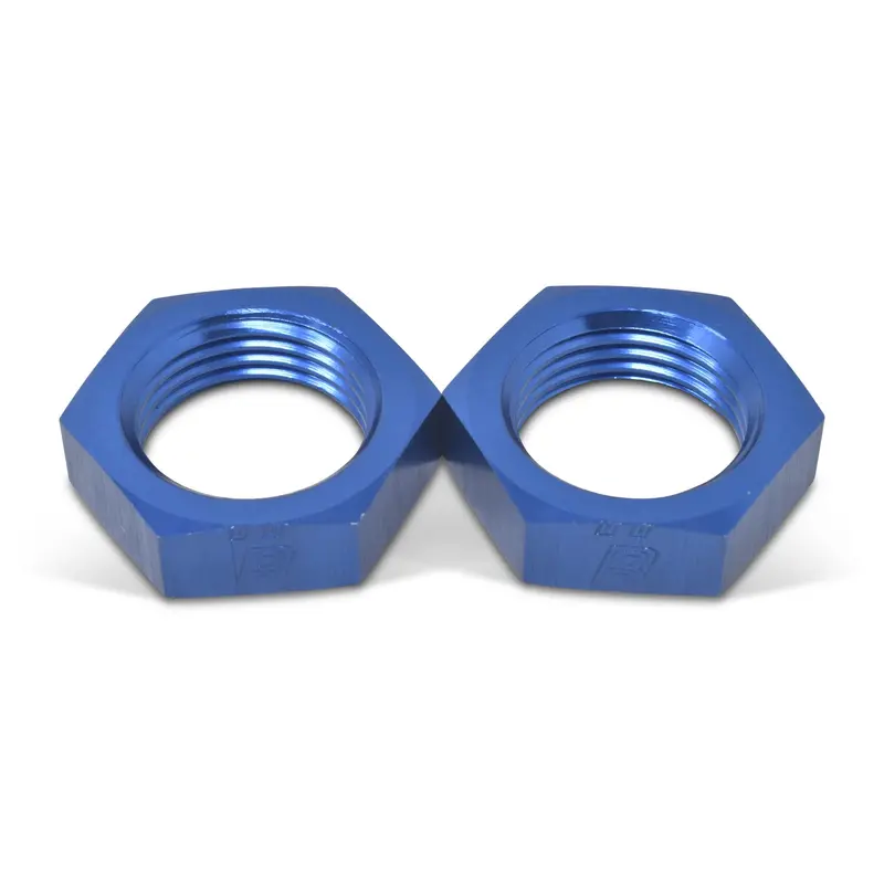 6An Bulkhead Nuts Blue 2/Pkg 1