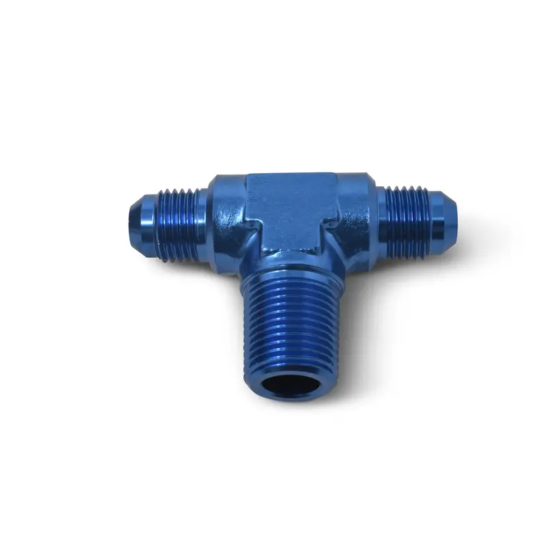 6An To 3/8 Pipe Tee Blue 1