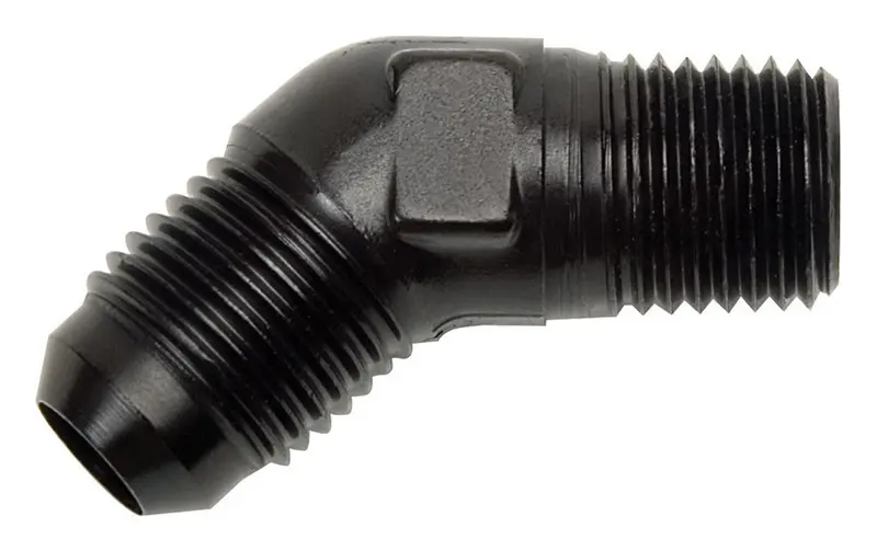 6An To 45Deg 1/8 Adapt Black 1