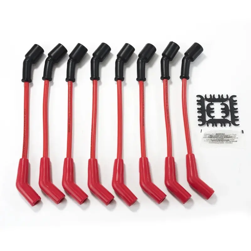 8.5Mm Red Ign Wire Set 135 Degree Boots 1