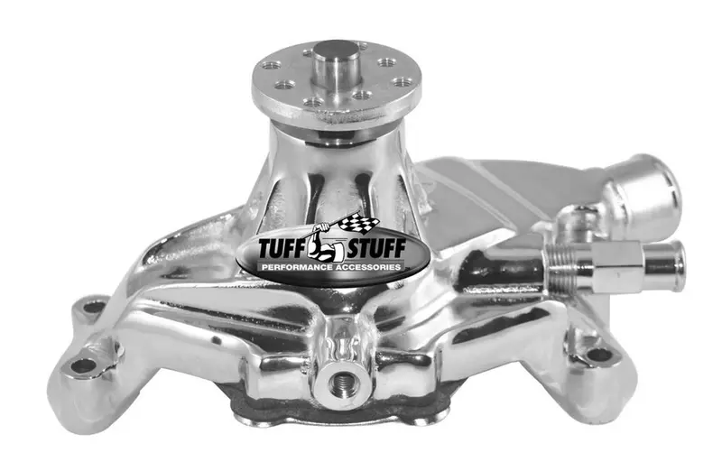 84-91 Sbc Corvette Water Pump Polished Aluminum 1
