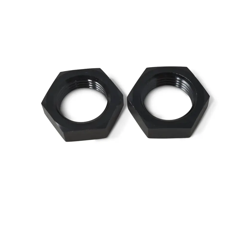 8An Bulkhead Nuts Black 2/Pkg 1