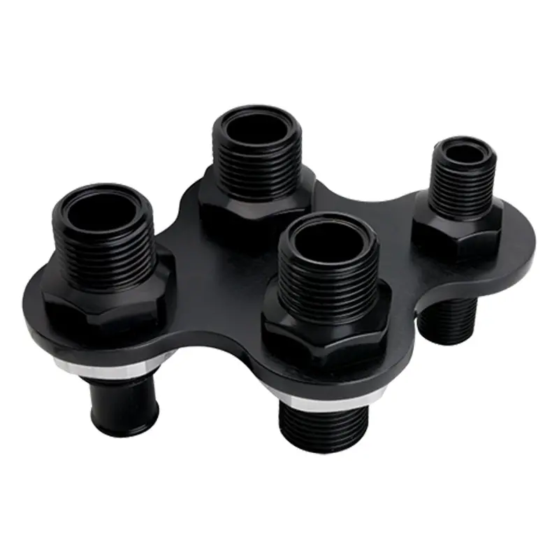 A/C & Heat Bulkhead Push On 4-Port Black 1