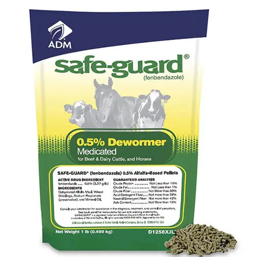 Adm Safe-Guard .5% Dewormer For Cattle And Horse- 1 Lb. 1