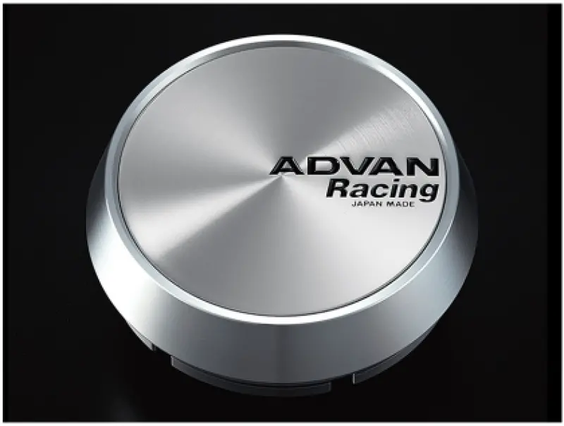 Advan Racing Center Cap 73Mm Flat - Platinum Silver W/ Black Letter 1