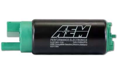 Aem 340Lph E85-Compatible High Flow In-Tank Fuel Pump (65Mm, Offset Inlet) 1