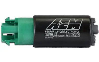 Aem 340Lph E85-Compatible High Flow In-Tank Fuel Pump (65Mm With Hooks, Offset Inlet) 1