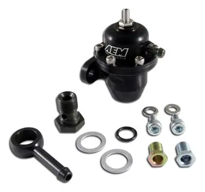 Aem 86-93 Acura / 95-98 Tl / 88-91 Civic/Crx / 92-01 Prelude Black Adjustable Fuel Pressure Regulator 1
