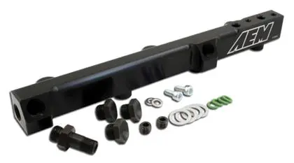 Aem 90-93 Accord Dx/Lx/Se/Ex & 92-01 Prelude S/Si/Si Vtec Black Fuel Rail 1