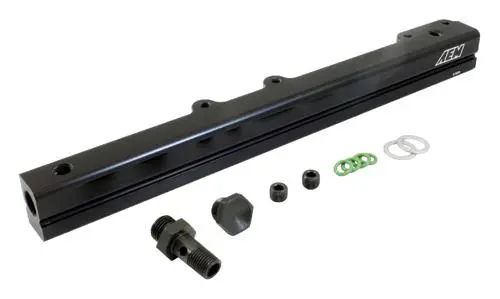 Aem 96-00 Civic Cx/Dx/Lx/Ex & 96-97 Del Sol S/Si Black Fuel Rail 25-109Bk 1