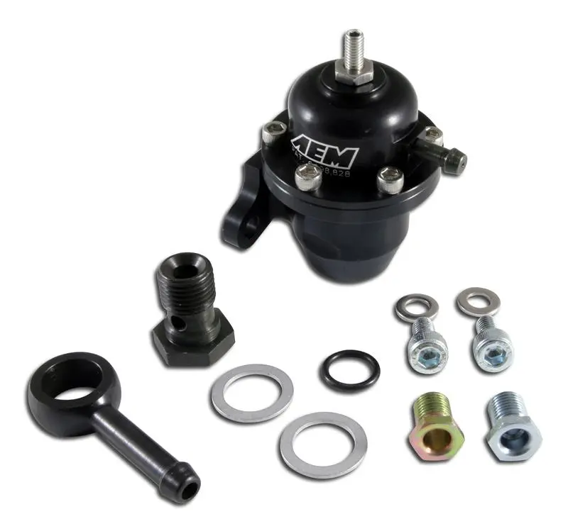 Aem 96-97 Acura Cl / 94-97 Accord / 96-00 Civic Ex Black Adjustable Fuel Pressure Regulator 1