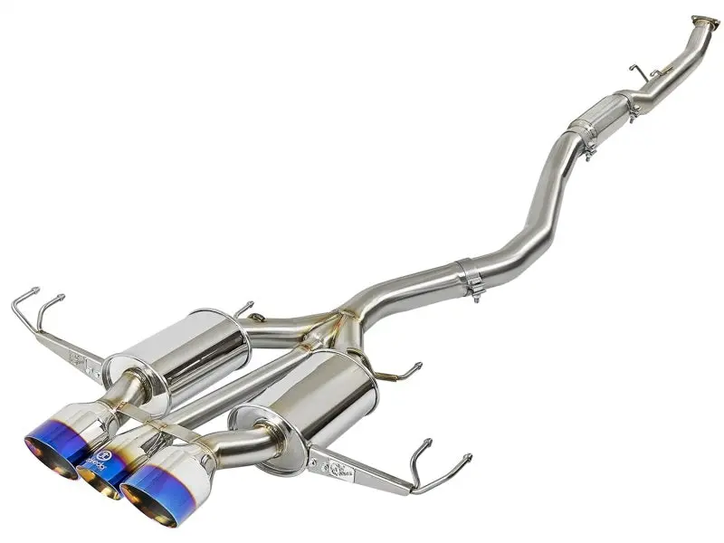 Afe Takeda 3In 304 Ss Cat-Back Exhaust W/ Blue Flame Tips 2017+ Honda Civic Type R I4 2.0L 1