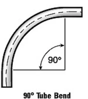 Aluminum Tubing 3.5" 16 Ga. Aluminum Elbow, 90 X 5" Clr 1