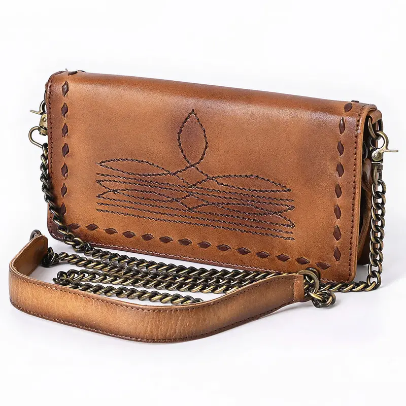 American Darling Bootstitched Crossbody Purse W/ Chain Strap 1