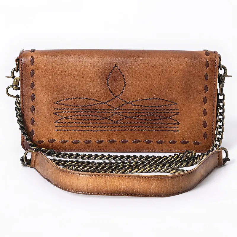 American Darling Bootstitched Crossbody Purse W/ Chain Strap 2