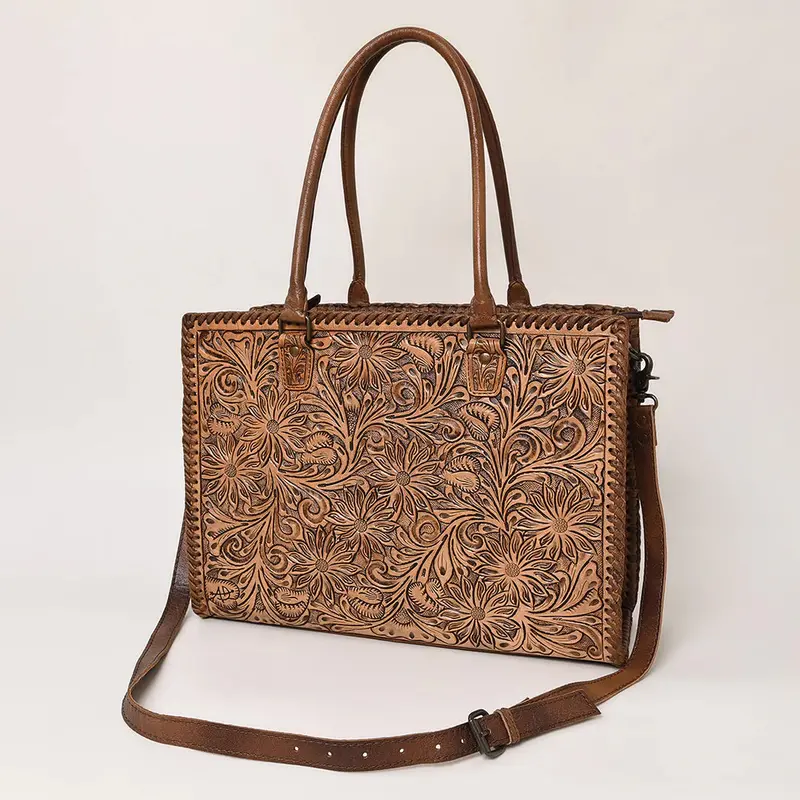 American Darling Floral Tooled Laptop Bag 1