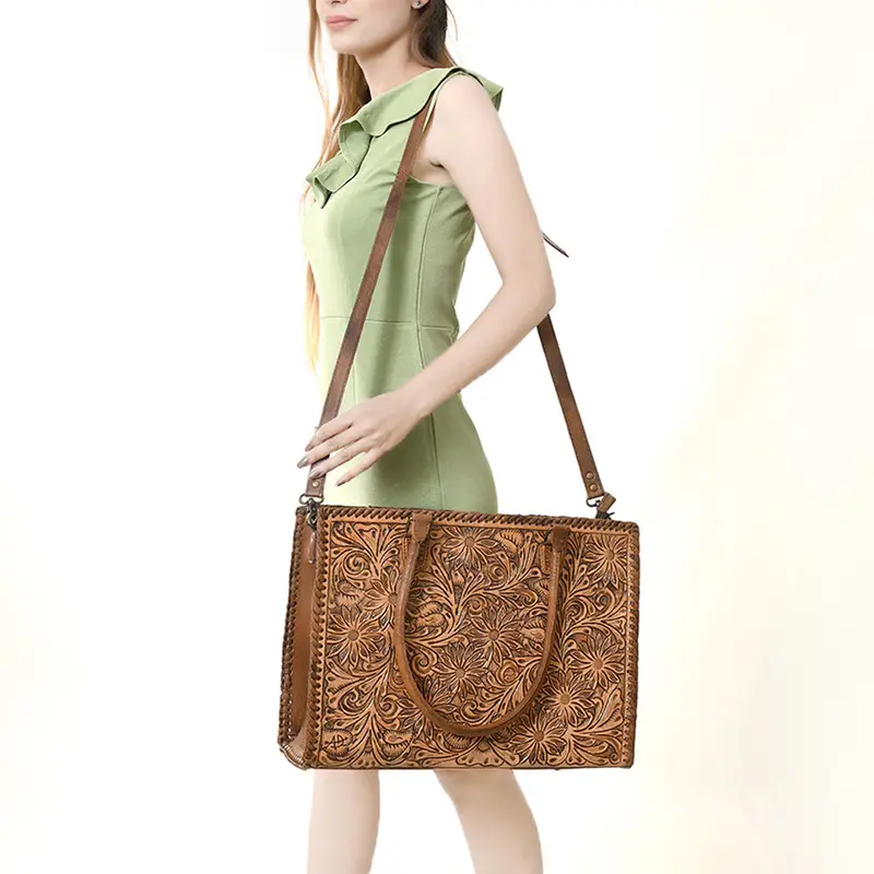 American Darling Floral Tooled Laptop Bag 2