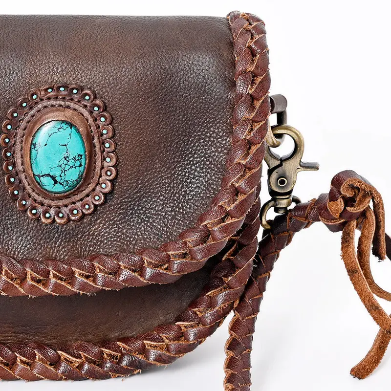 American Darling Turquoise And Fringe Purse 2