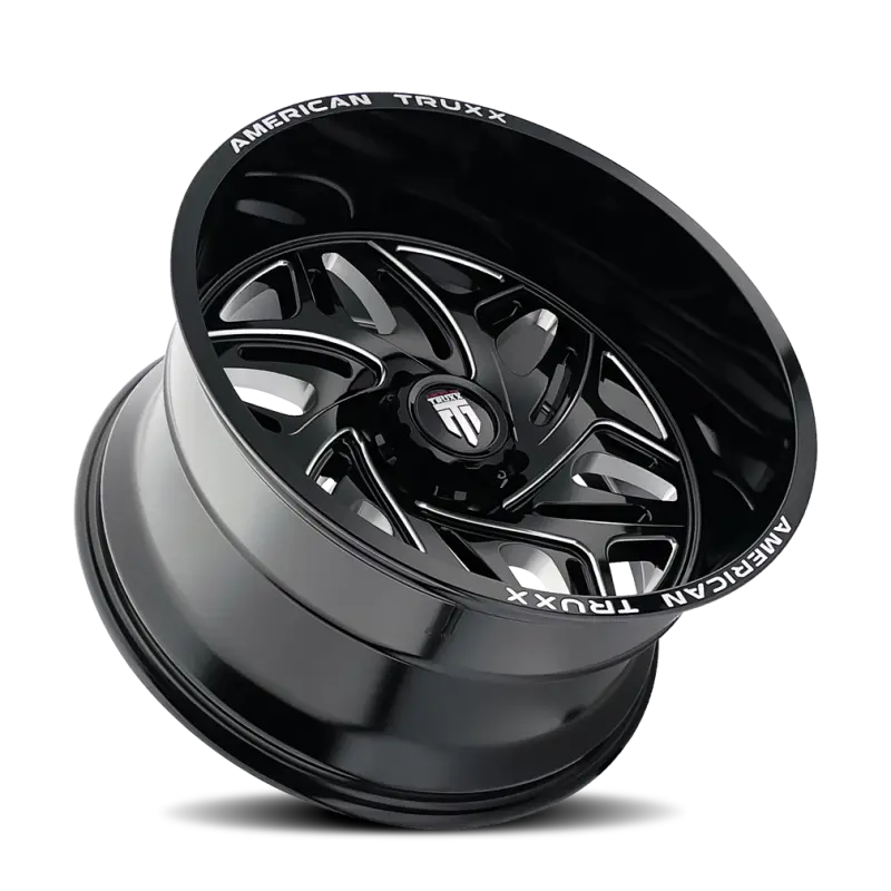 American Truxx At1914 Euphoria 20X10 / 5X127 Bp / -19Mm Offset / 78.1Mm Hub Gloss Black Milled Wheel 1