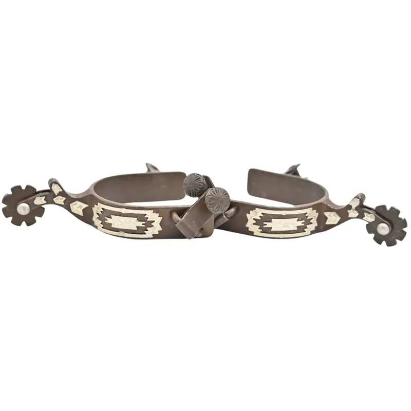 Antique Brown Youth Southwest/Navajo Spurs 1