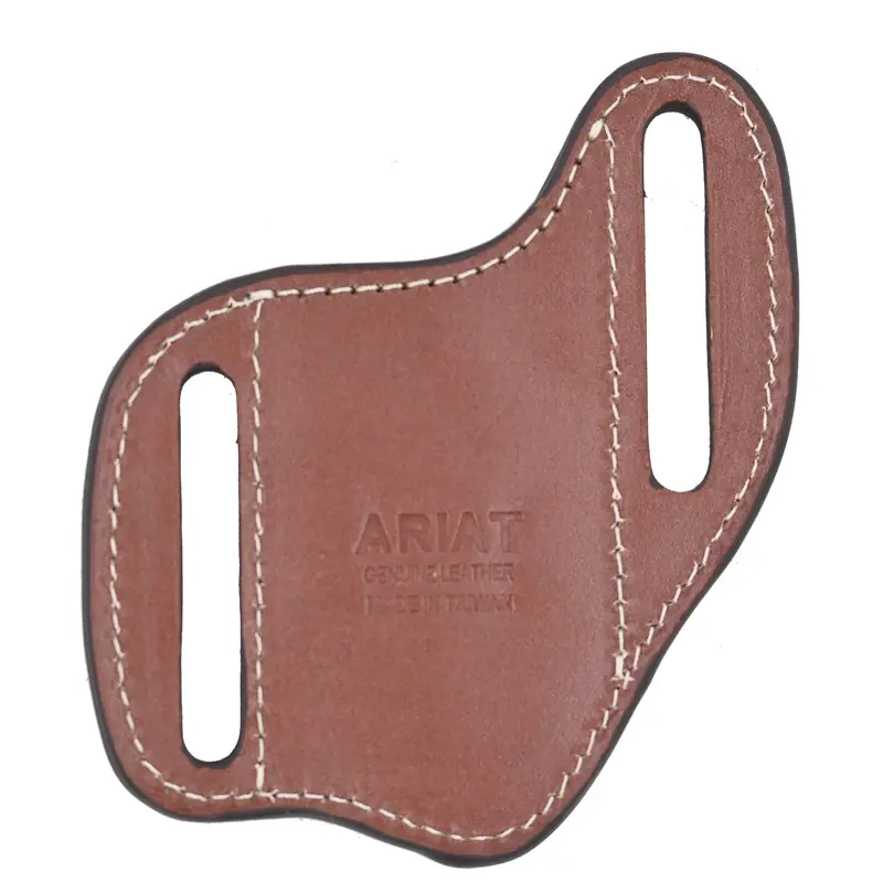 Ariat Leather Pancake Knife Sheath With Brown Shield Inlay 2
