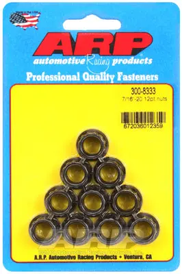 Arp 7/16Inch-20 12Pt Nut Kit (Pack Of 10) 1