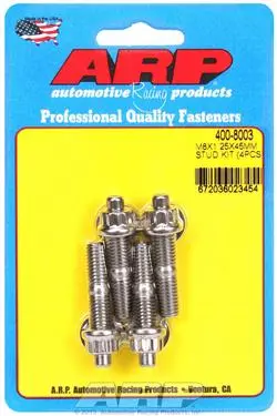 Arp M8 X 1.25 X 45Mm Broached 4 Piece Stud Kit 400-8003 1
