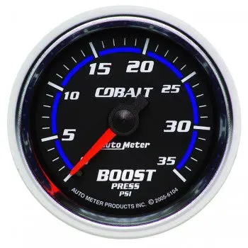 Auto Meter 2-1/16" Boost, 0-35 Psi, Mechanical, Cobalt #6104 1