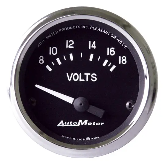 Autometer 2-1/16" Voltmeter, 8-18V, Air-Core, Cobra 1